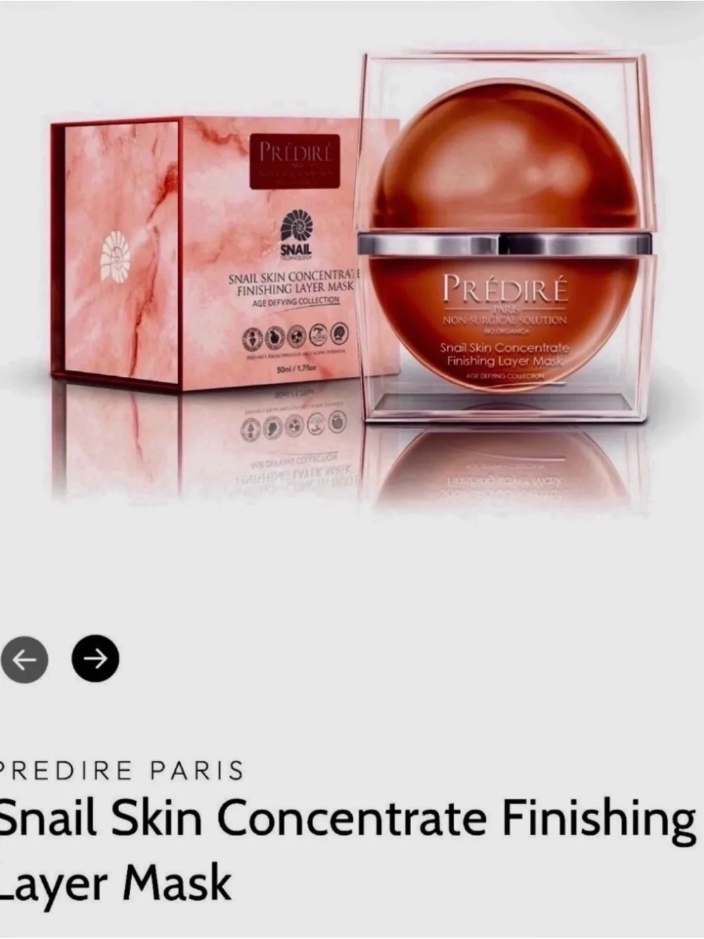Snail Mucin Skin Rejuvenating Finishing Layer Mask - Pale Pink